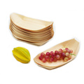 Good Quality Smart Customized Size Disposable Wood Boat Plates Wooden Dishes